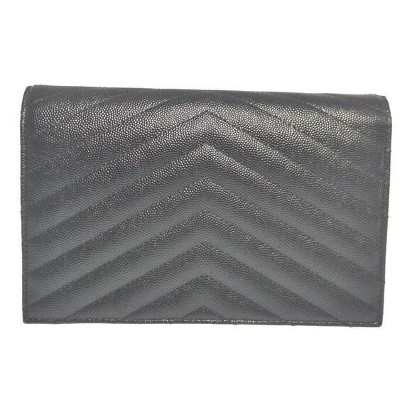 Yves Saint Laurent Yves Saint Laurent YSL Logo Plate Leather Chain Shoulder - Picture 3 of 10